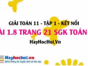 Bài 1.8 SGK Toán 11 tập 1 Kết nối tri thức